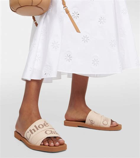 chloe woody espadrille|chloe woody canvas slides.